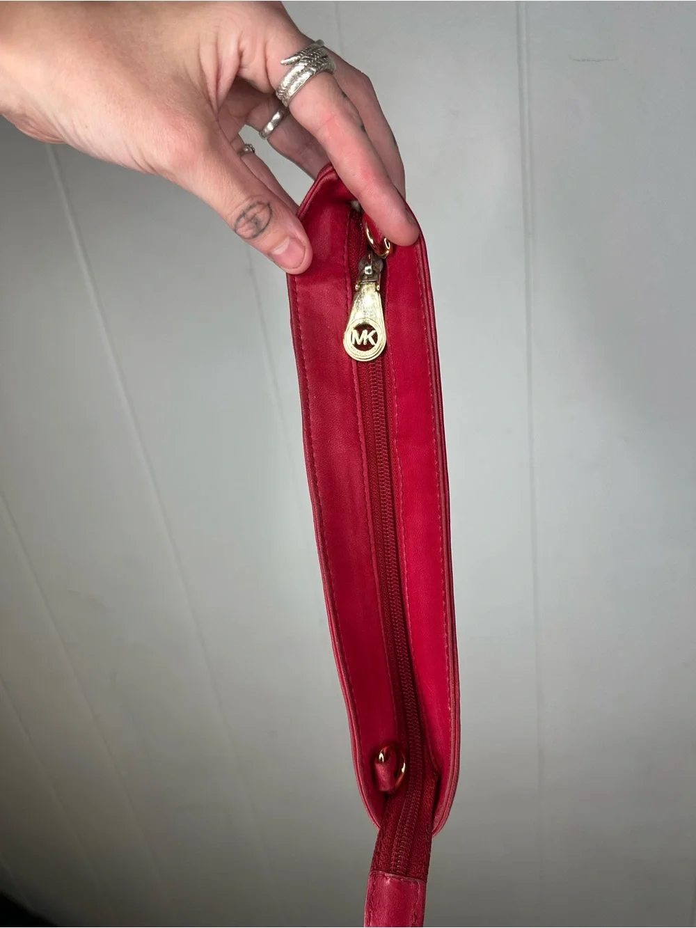 Vintage Y2K Michael Kors Red Rushed Clutch